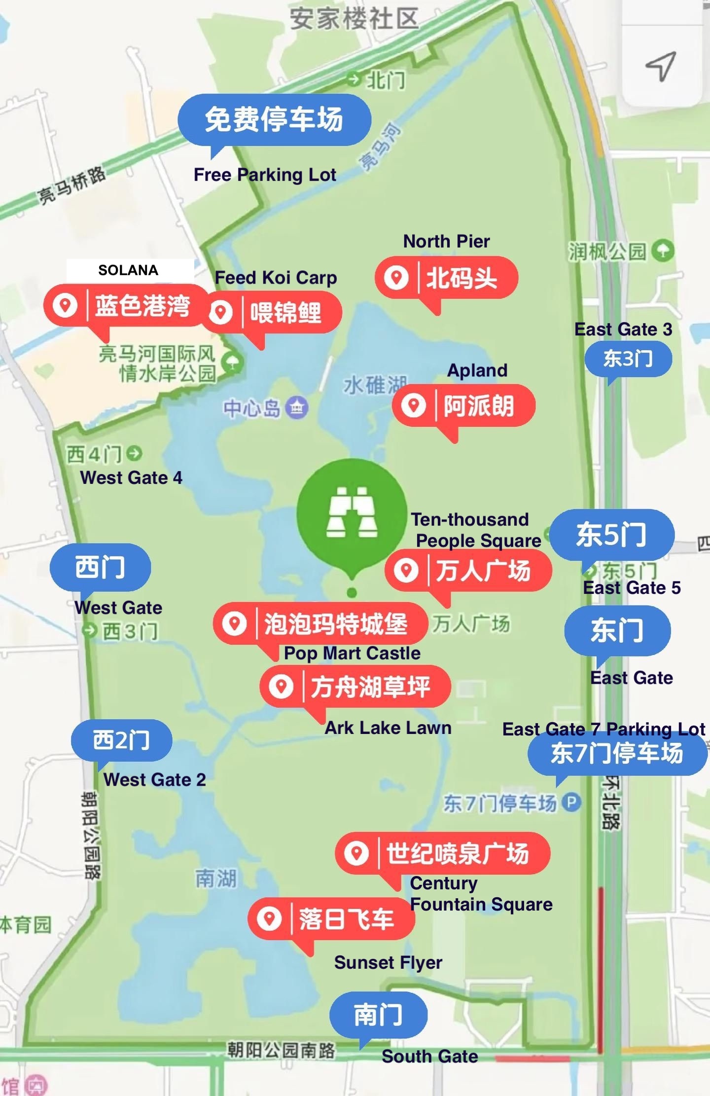 Chaoyang Park Map 1